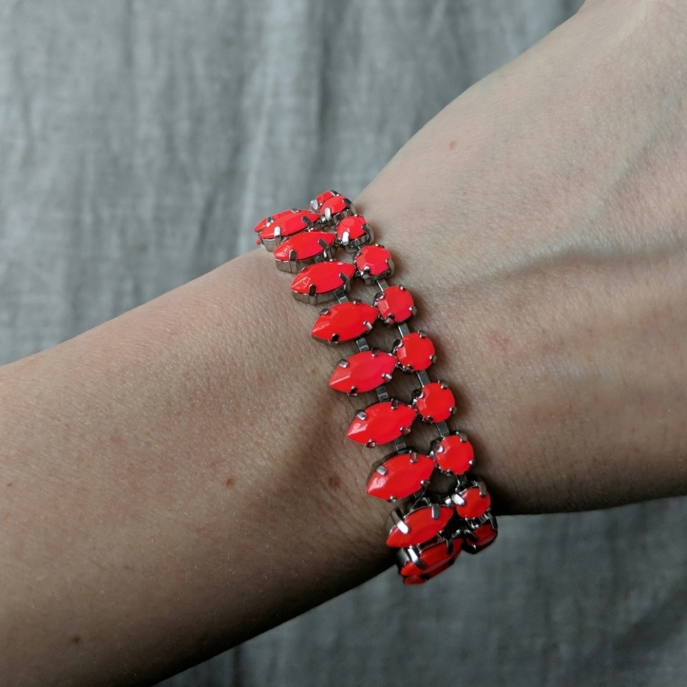 Ann Taylor neon pink bracelet